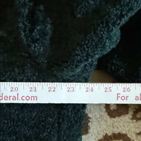 Teddy Bear Coat Womens L Forest Green fully lined pockets warm winter Office - Picture 11 of 11